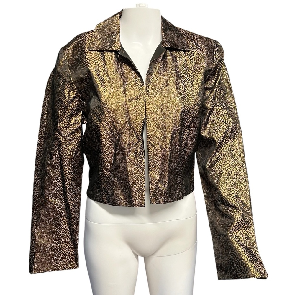 Vintage Lori Weidner - Women’s Metallic Open Blazer Sz 10